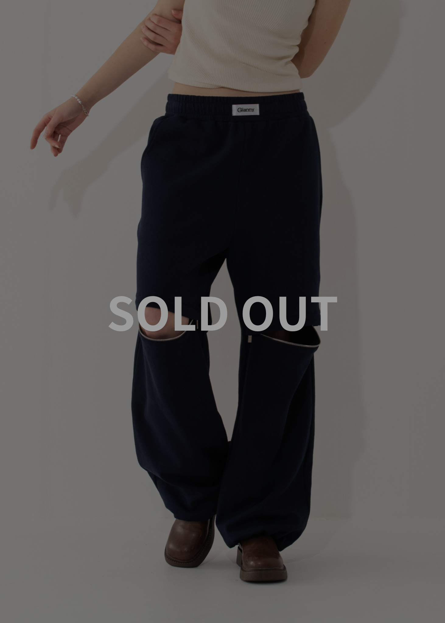 ZIP SWEAT PANTS NAVY